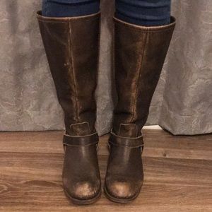 Corral leather zip-up boots